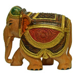 Carved & Painted Elephant ragaarts.myshopify.com