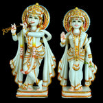 Marble Radha Krishna Pair ragaarts.myshopify.com