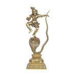 Brass Krishna With Snake Idol