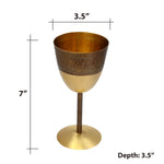 Brs Hammered Goblet Glass ragaarts.myshopify.com