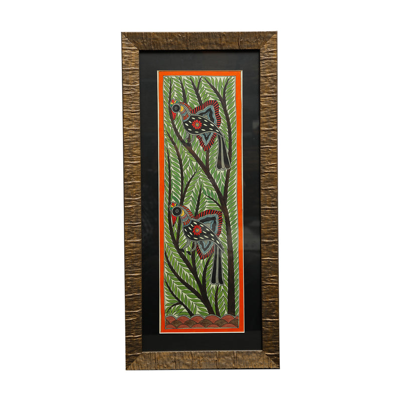Birds In Nature - Madhubani Panting