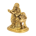 brass idol of Radha Krishna