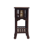 Wooden Side (Planter )Table With Dhokra Art