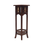 Wooden Side Table With Dhokra Art
