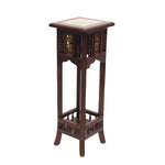 Wooden Side Table With Dhokra Art