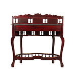 Wooden Console Table With Marble Top