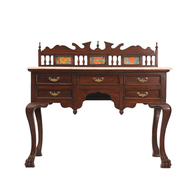 Wooden Study Table With Five Dhawer