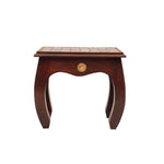 Wooden Side Table With Marble Top