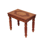 Wooden Side Table With Enla Work