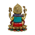 Brass Ganesh On Lotus