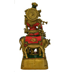 Cow Krishna With Stone Work ragaarts.myshopify.com