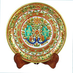 Marble Peacock Design Plate ragaarts.myshopify.com