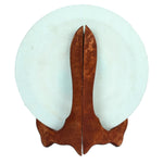 Marble Peacock Design Plate ragaarts.myshopify.com