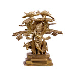 Brass Tree Cow Krishna