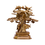 Brass Tree Cow Krishna
