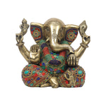 Brass Ganesh Stone Work