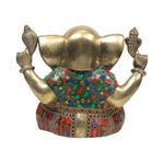 Brass Ganesh Stone Work