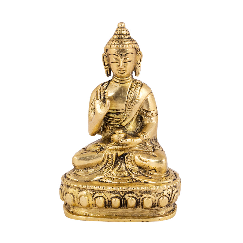 Brass Blessing Buddha Idol