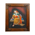 Lady On Swing Canvas Painting