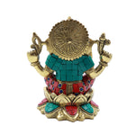 Ganesha Sitting On Lotus With Stone finish