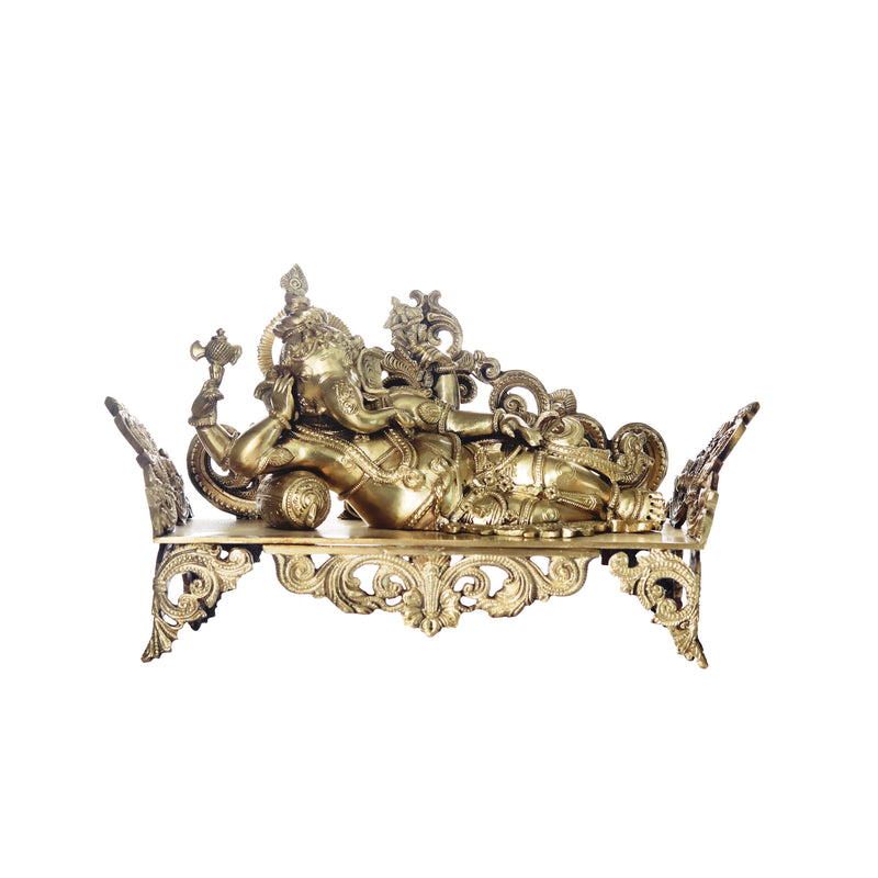 Bronze Ganesha On Diwan