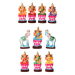 Ashtalakshmi Set Clay Dolls