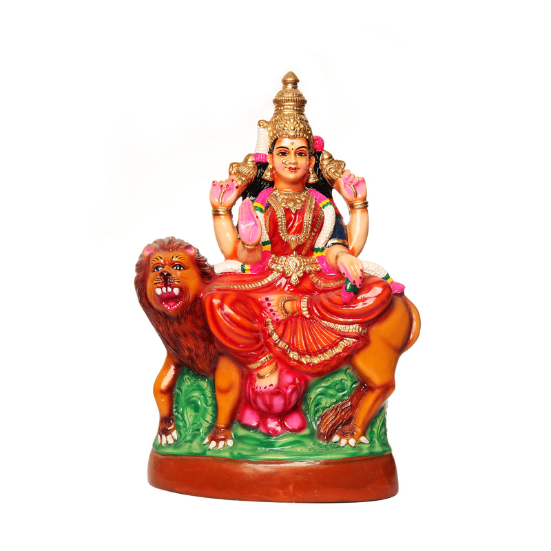 Durga Sitting on Lion Paper Mesh Dolls