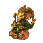 Crown Ganesha Green Finish