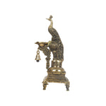 Peacock Lamp with Bell