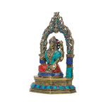 Brass Lakshmi Peeta With Stone Work
