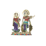 Exquisite Radha Krishna brass idol set