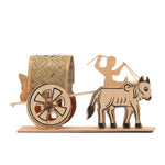 Traditional Wooden Bullock Cart Handicraft for Home Decoration