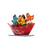 Ram Laxman and Sita On Boat