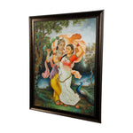 Radha Krishna Antique Canvas Painting