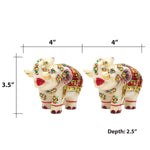 Mp 2.5 Elephant Pair gold painted T/U ragaarts.myshopify.com