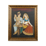 Raja Rani Playing Music Canvas Painting