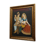 Raja Rani Playing Music Canvas Painting