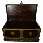 Sheesham Wooden Box With Brass Sheet Work ragaarts.myshopify.com