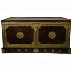Sheesham Wooden Box With Brass Sheet Work ragaarts.myshopify.com