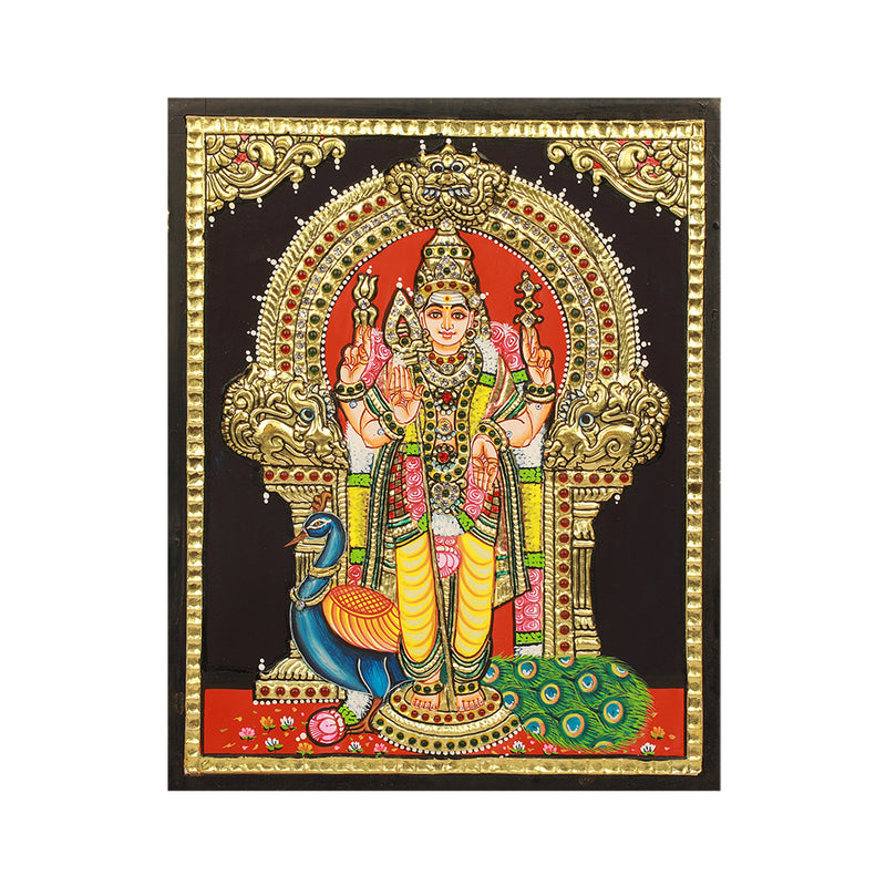 Tanjore Painting of Lord Murugan
