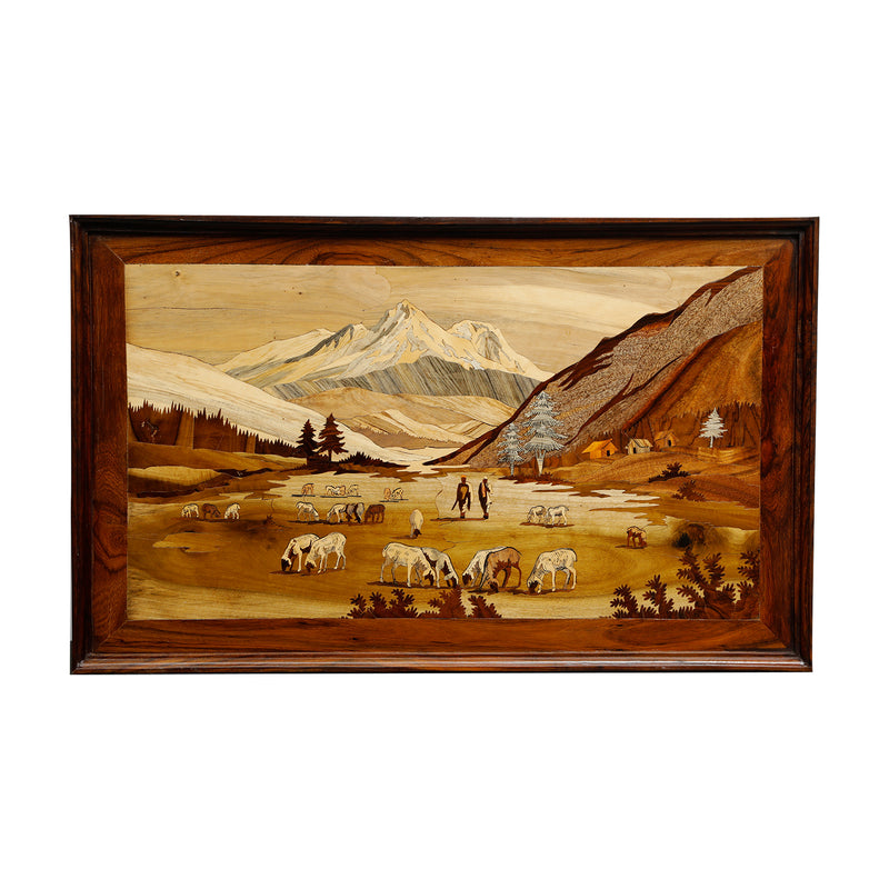 Beautiful Nature Wooden Craving Painting