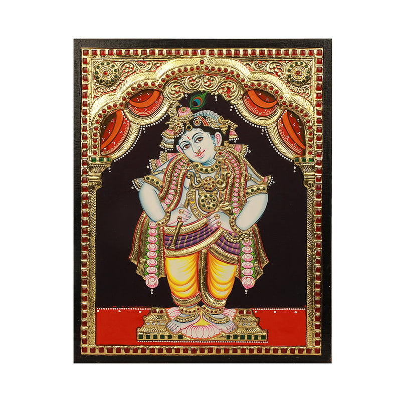 Tanjore Painting Krishna Standing
