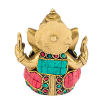 Sitting Ganesha With Stone Finish