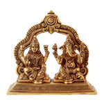 Ganesha With Laxmi Sitting With Arch