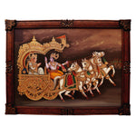 Krishna Gita Updaseh to Arjun Canvas Painting With Frame