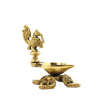 Peacock Diya with Leaf  Base