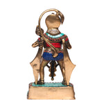 Brass Standing Hanuman with Stone Finish