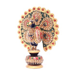 Wooden Peacoke With Stone Work