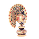 Wooden Peacoke With Stone Work