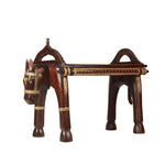 Stool With Brass Work